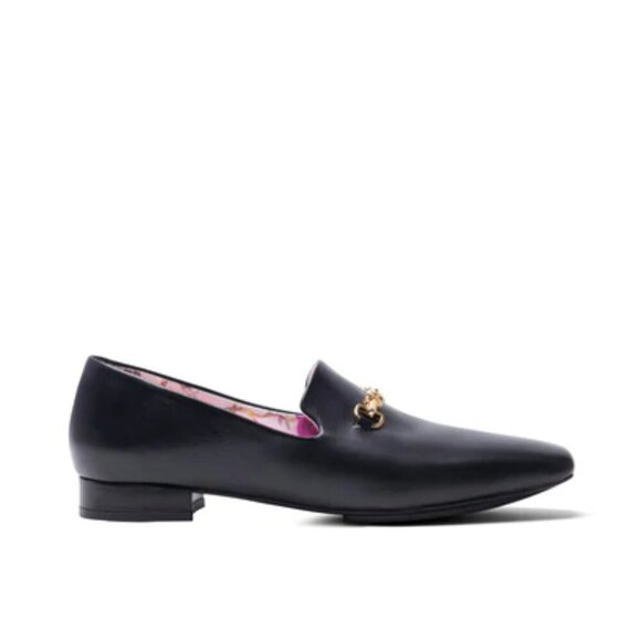 Scarlett Chase Leather Loafer Black Size 6.5 - Picture 1 of 12